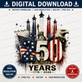 250 Years of Freedom Patriotic Design (1776–2026) – USA Anniversary PNG for Sublimation