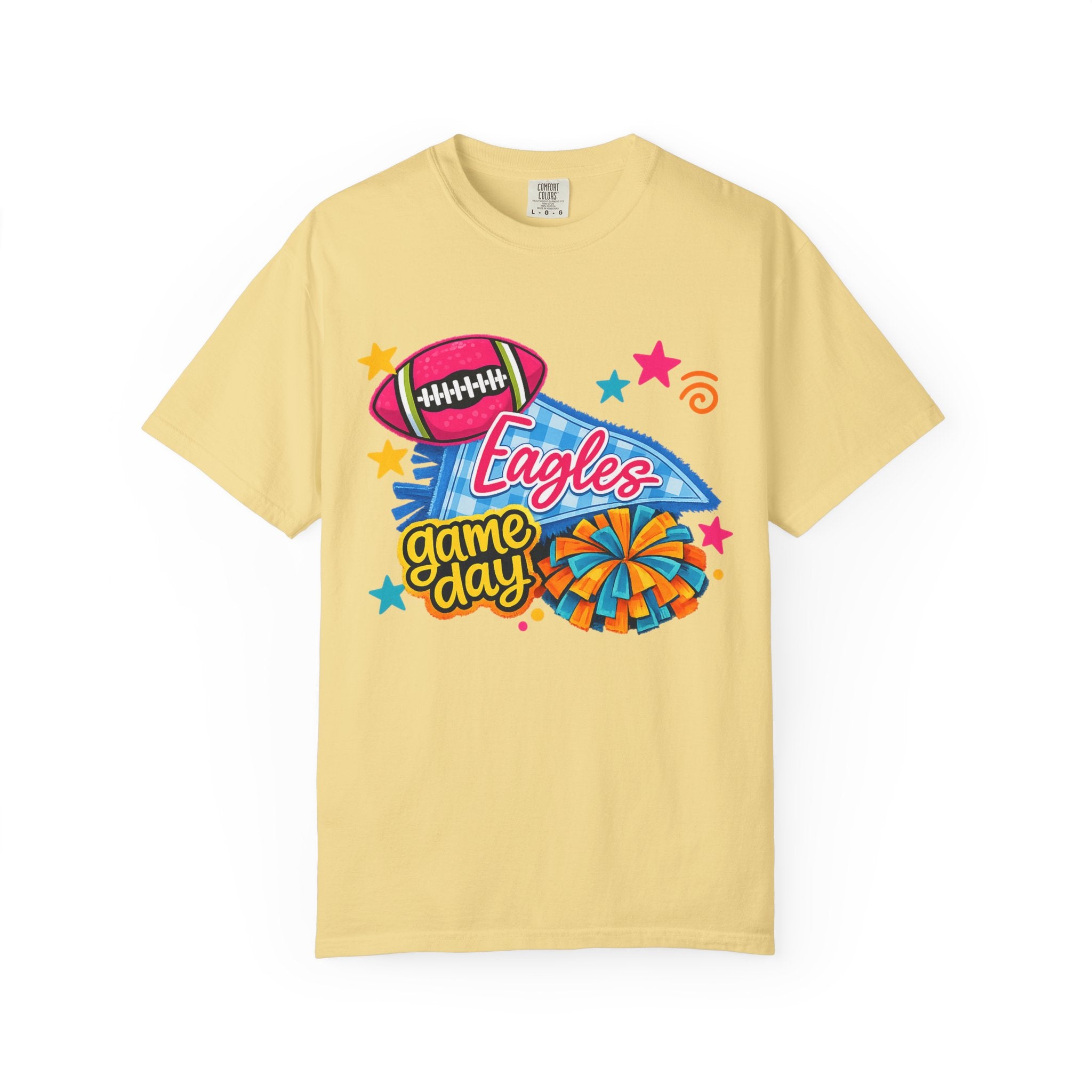 Adult Colorful Eagles Game Day T-Shirt — Football & Cheer Graphic Tee