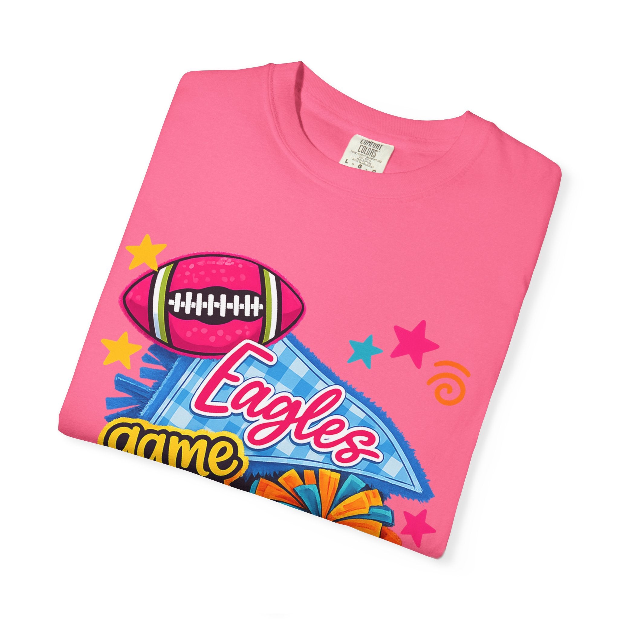 Adult Colorful Eagles Game Day T-Shirt — Football & Cheer Graphic Tee