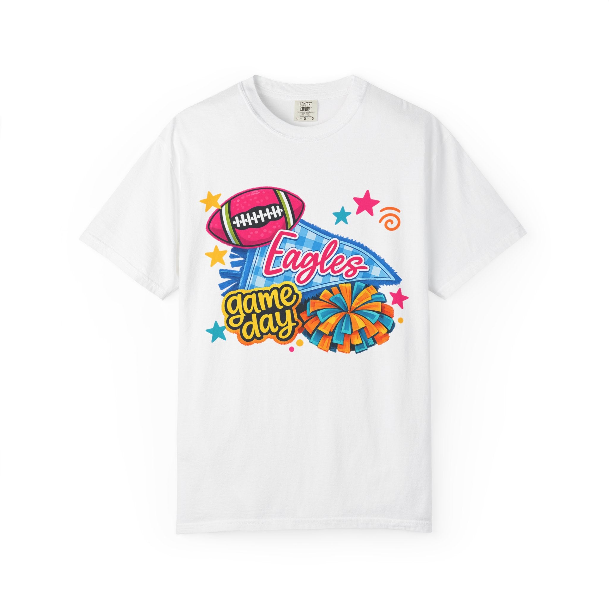 Adult Colorful Eagles Game Day T-Shirt — Football & Cheer Graphic Tee