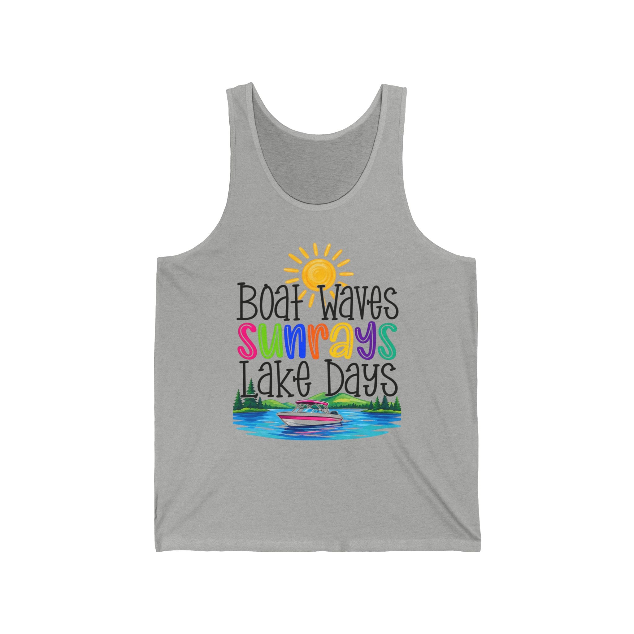 Lake Days Tank Top – Boat Waves Sunrays Lake Days – Summer Boating Shirt