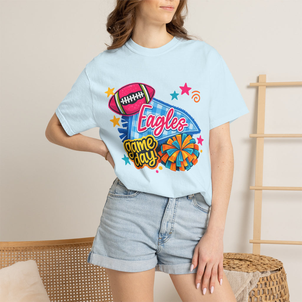 Adult Colorful Eagles Game Day T-Shirt — Football & Cheer Graphic Tee