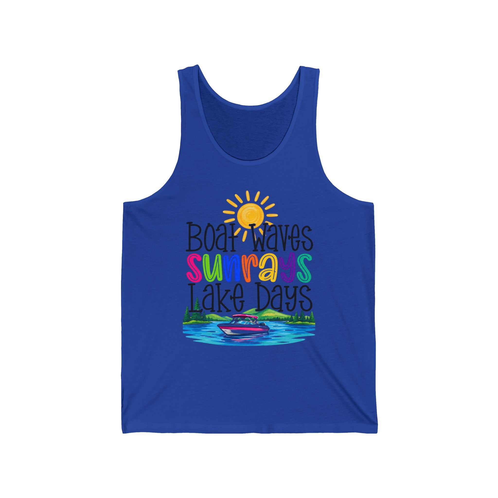 Lake Days Tank Top – Boat Waves Sunrays Lake Days – Summer Boating Shirt