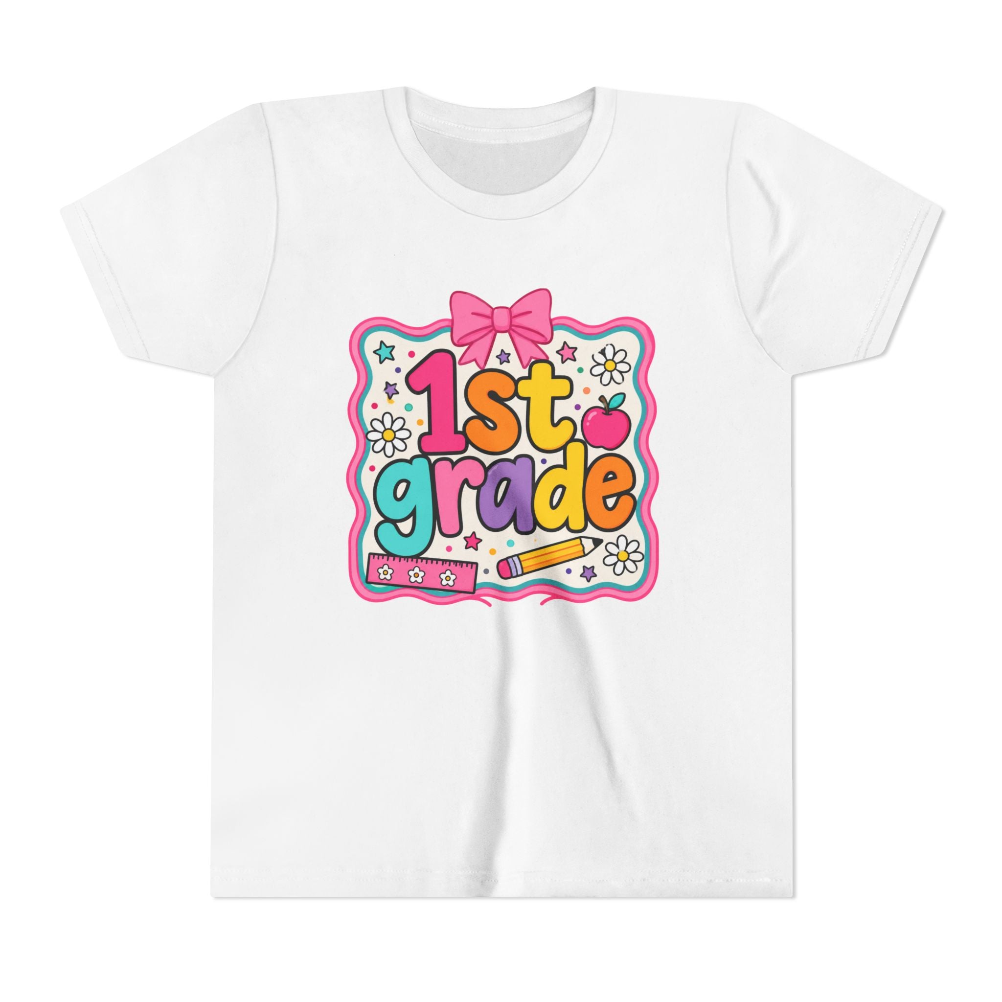 1st Grade Cute Bow Kids Tee