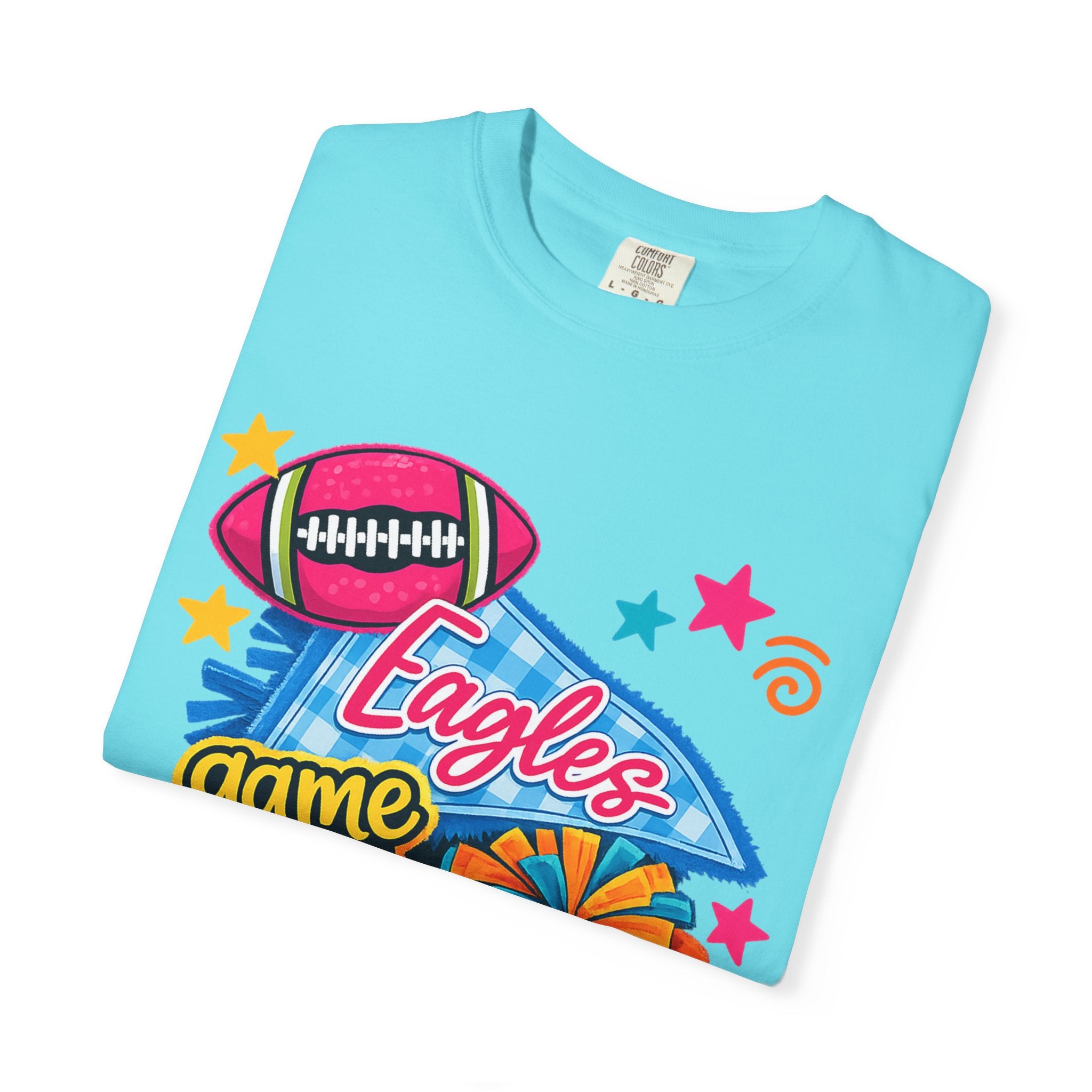 Adult Colorful Eagles Game Day T-Shirt — Football & Cheer Graphic Tee