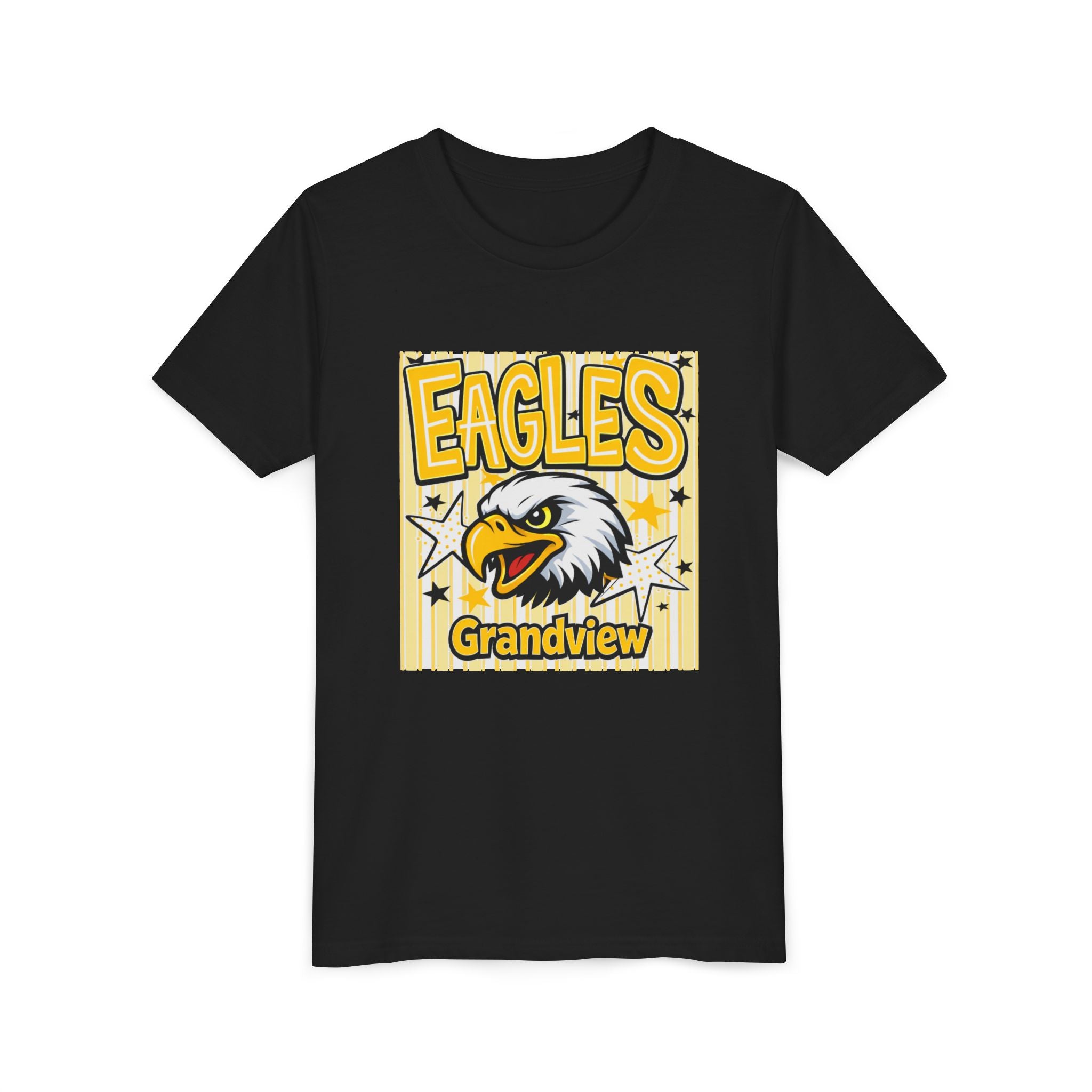Youth Striped Eagles Grandview T-Shirt — Kids School Spirit Tee