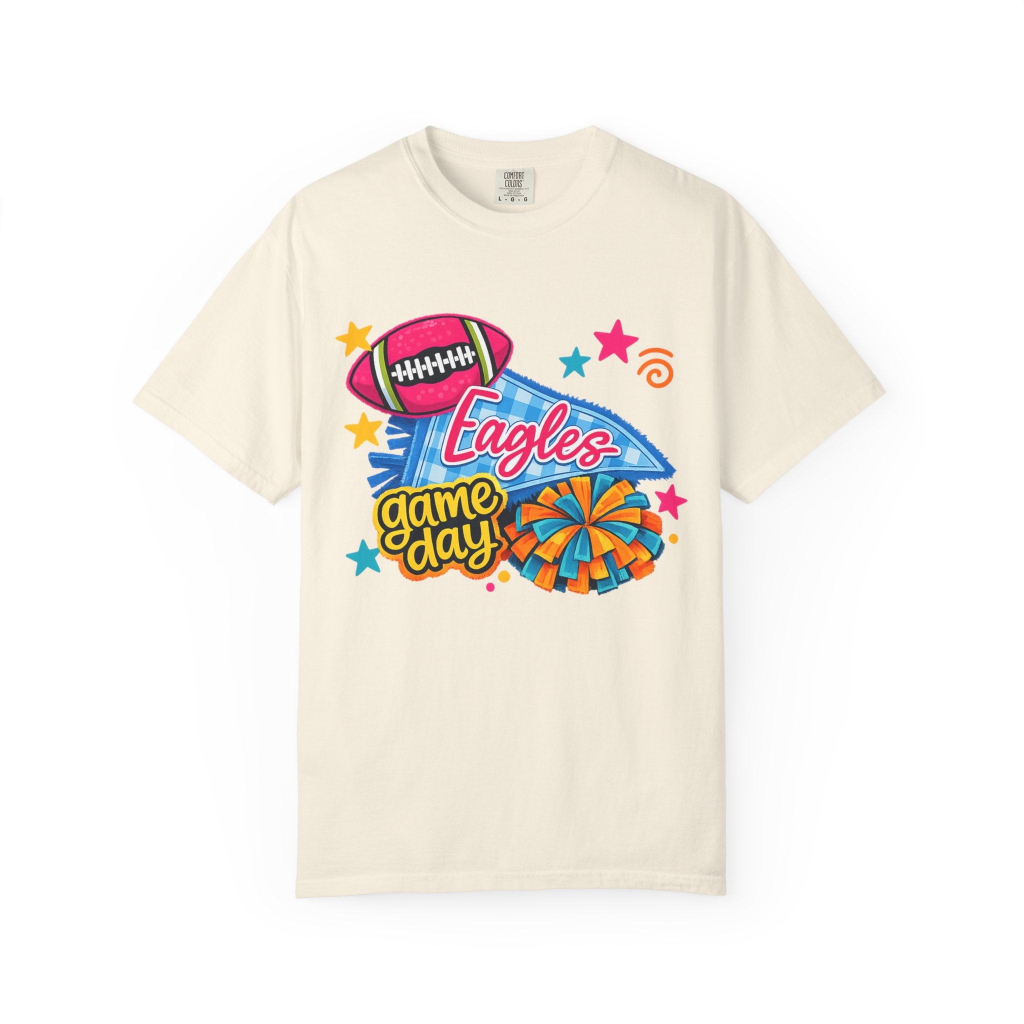 Adult Colorful Eagles Game Day T-Shirt — Football & Cheer Graphic Tee
