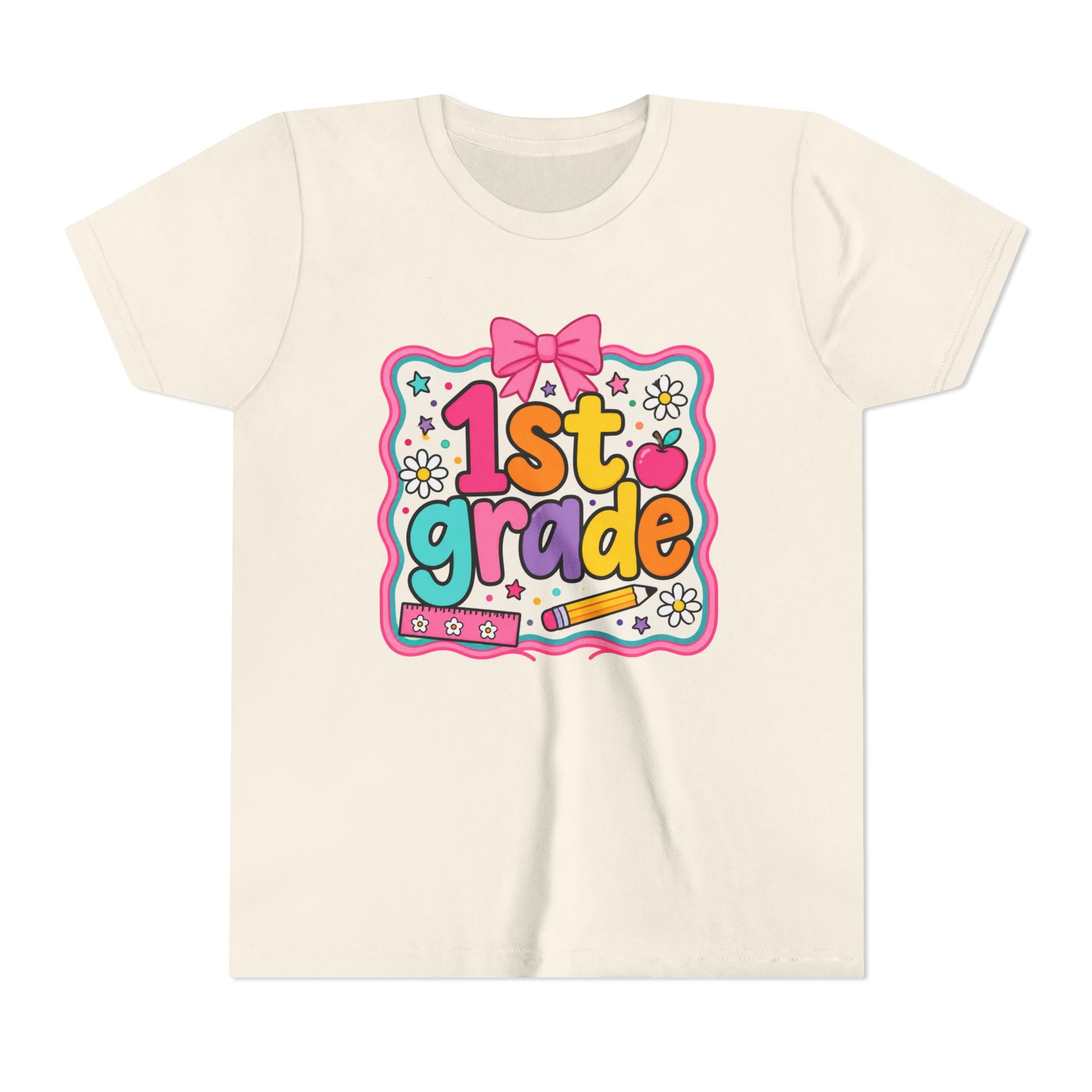 1st Grade Cute Bow Kids Tee