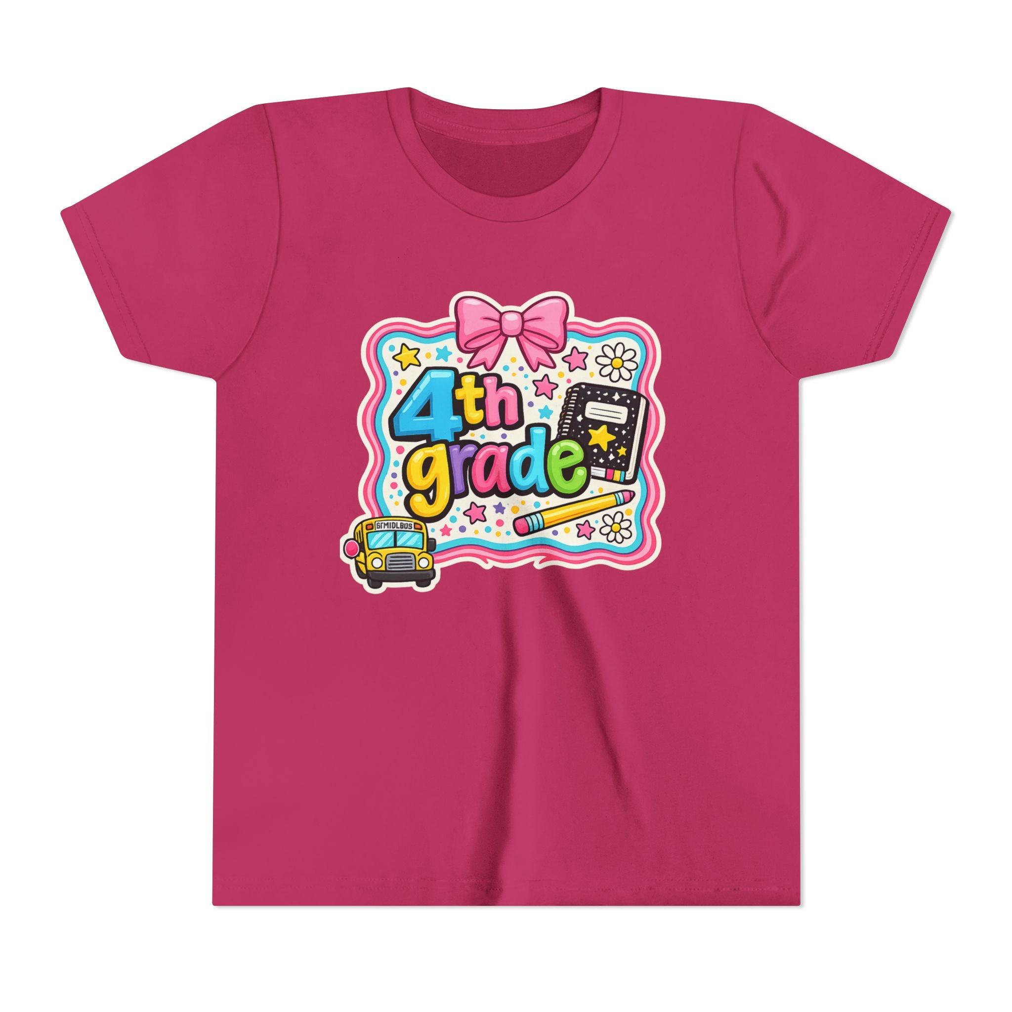 4th Grade Cute Bow Kids Tee