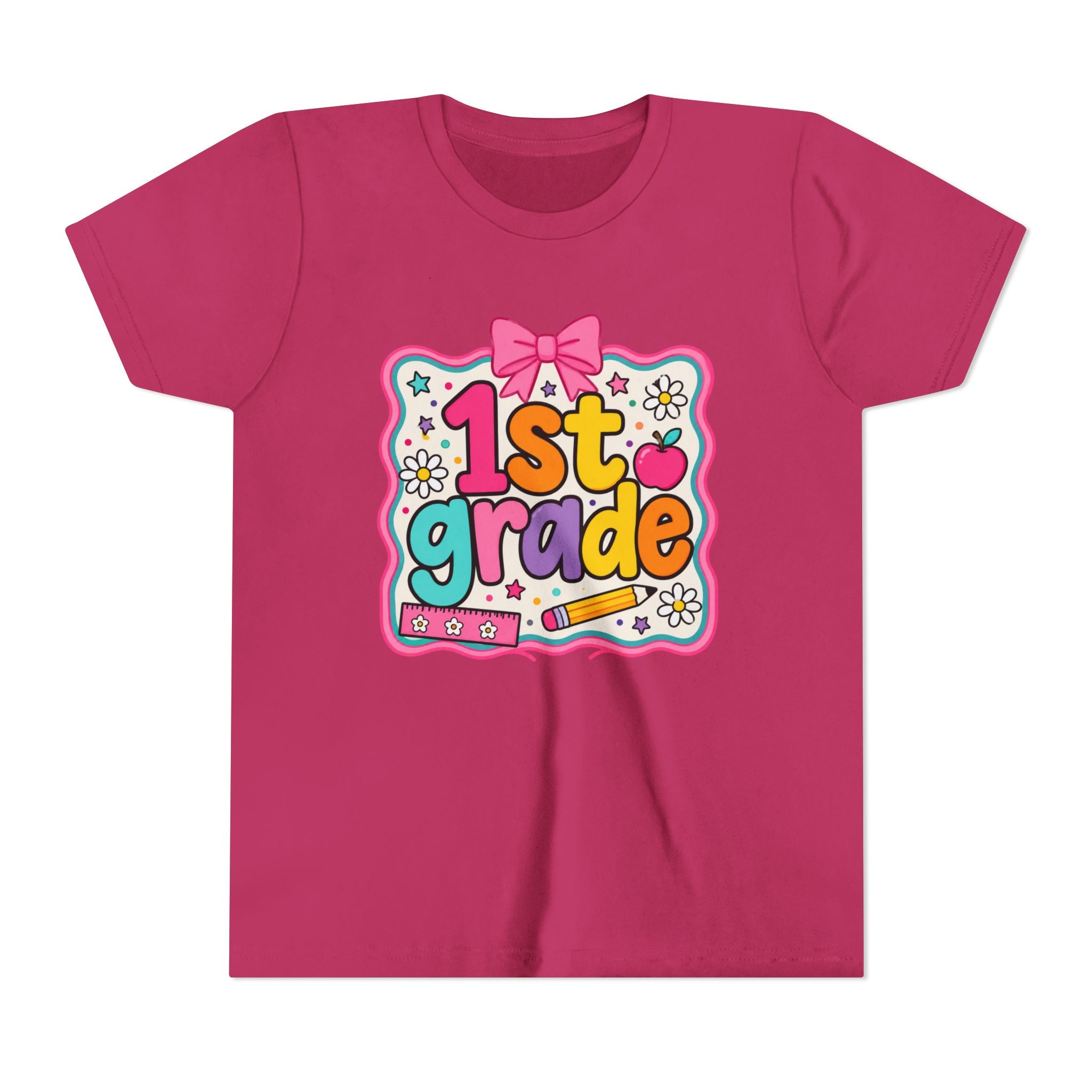 1st Grade Cute Bow Kids Tee