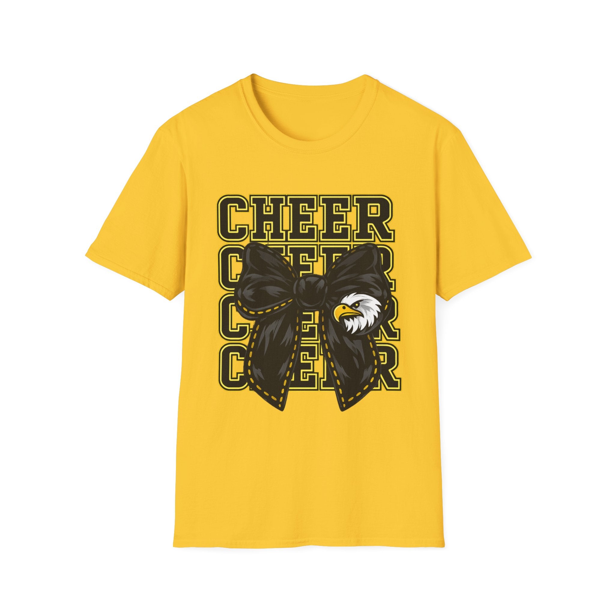 Adult Eagles CHEER Bow T‑Shirt — Vintage Mascot Graphic Tee