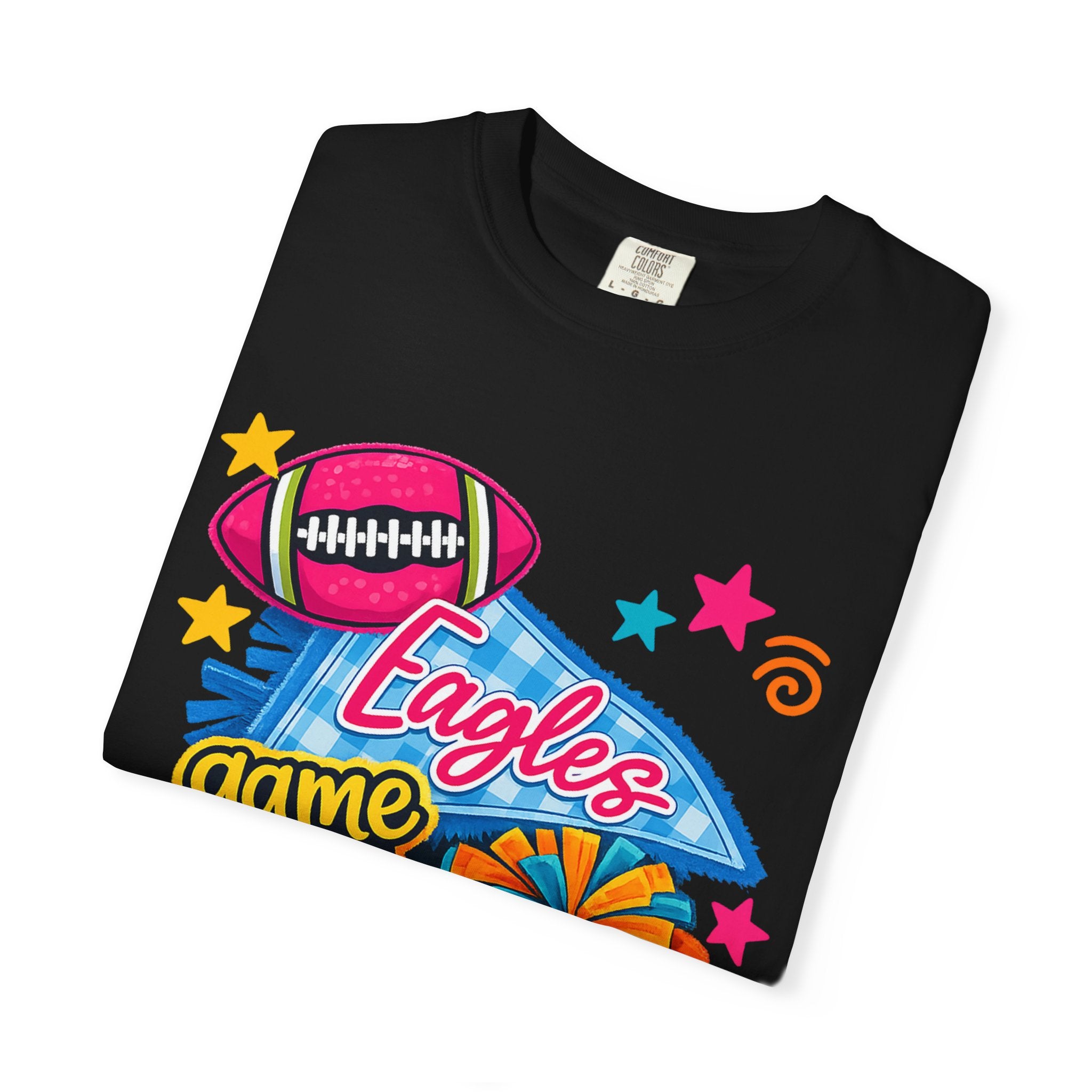 Adult Colorful Eagles Game Day T-Shirt — Football & Cheer Graphic Tee