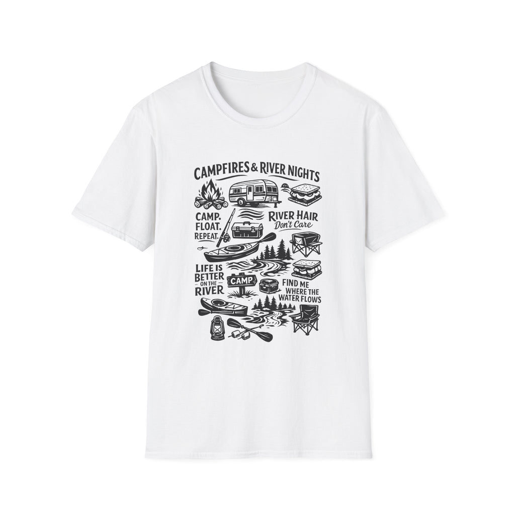 Camping on the River Shirt – Float Trip Graphic Tee – Outdoorsy Camping T‑Shirt