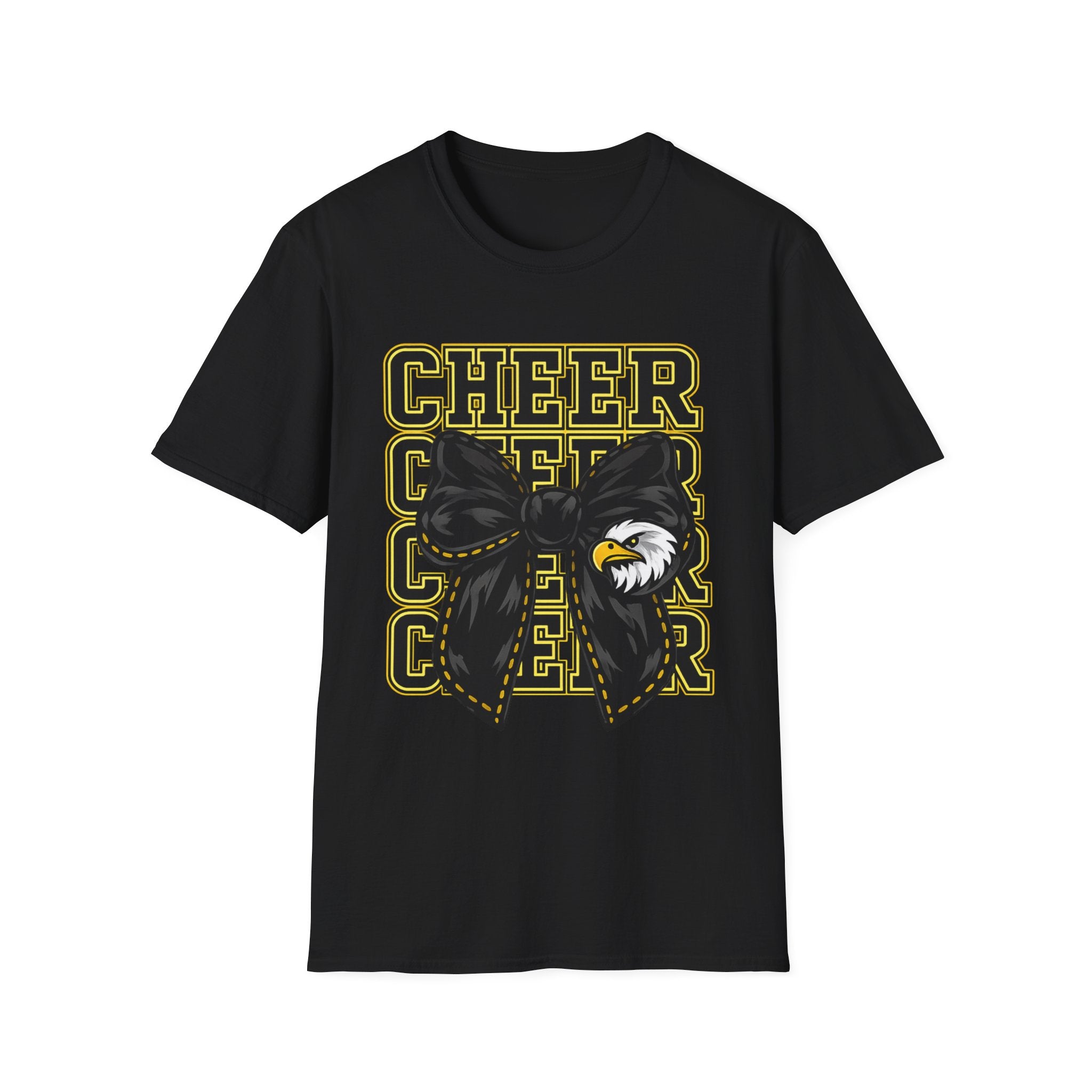 Adult Eagles CHEER Bow T‑Shirt — Vintage Mascot Graphic Tee