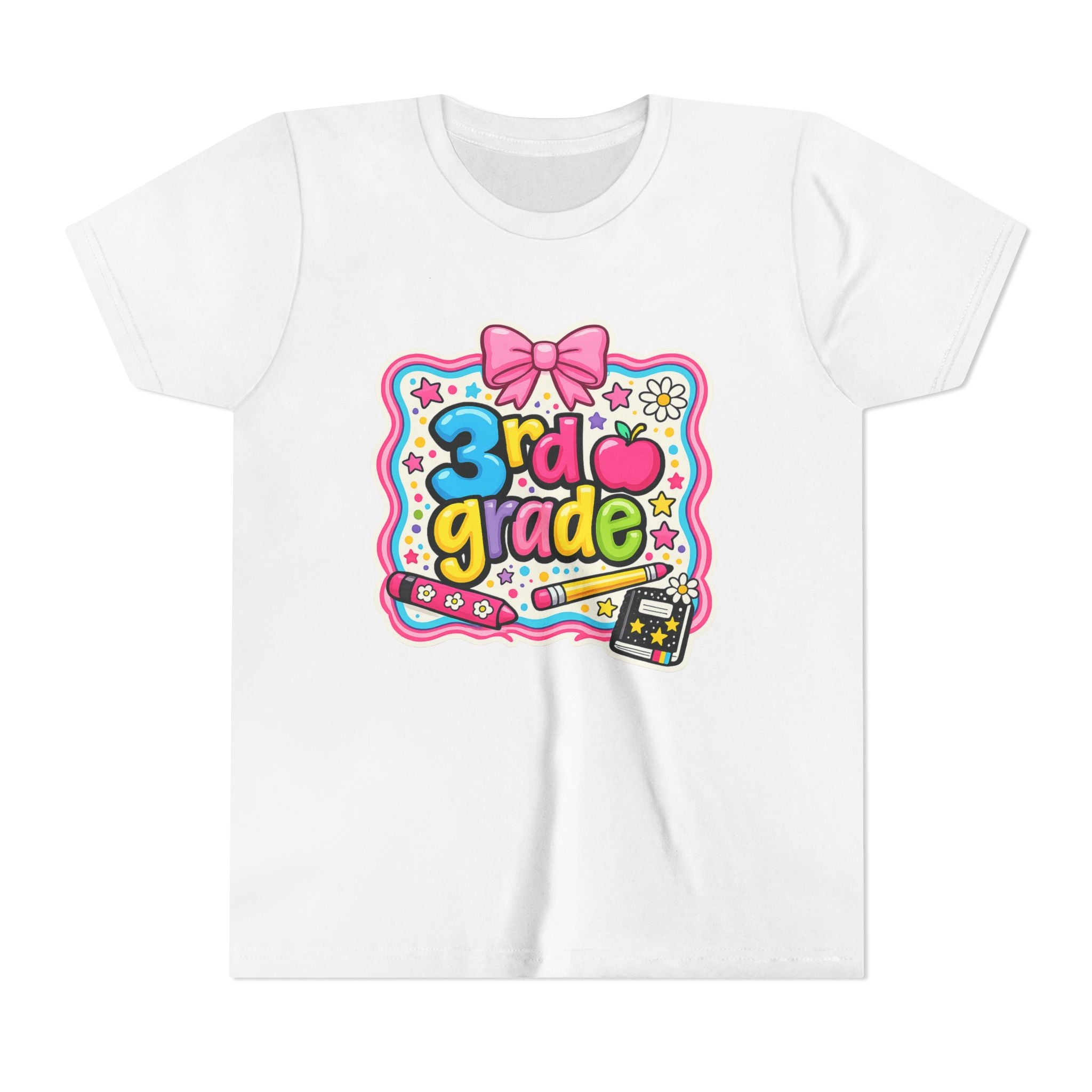 3rd Grade Cute Bow Kids Tee