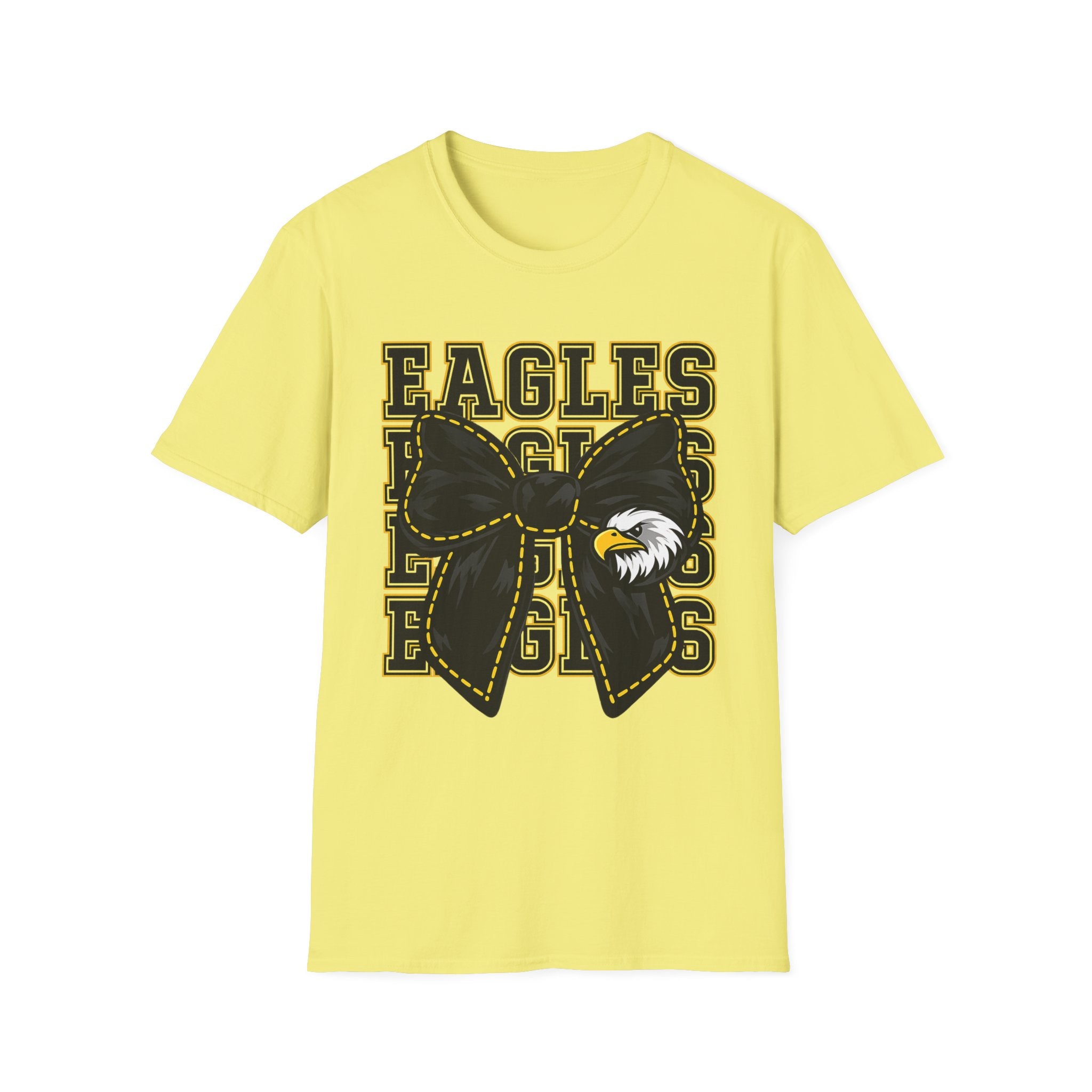 Adult Eagles Bow T‑Shirt — Vintage Mascot Graphic Tee