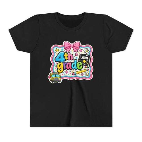 4th Grade Cute Bow Kids Tee