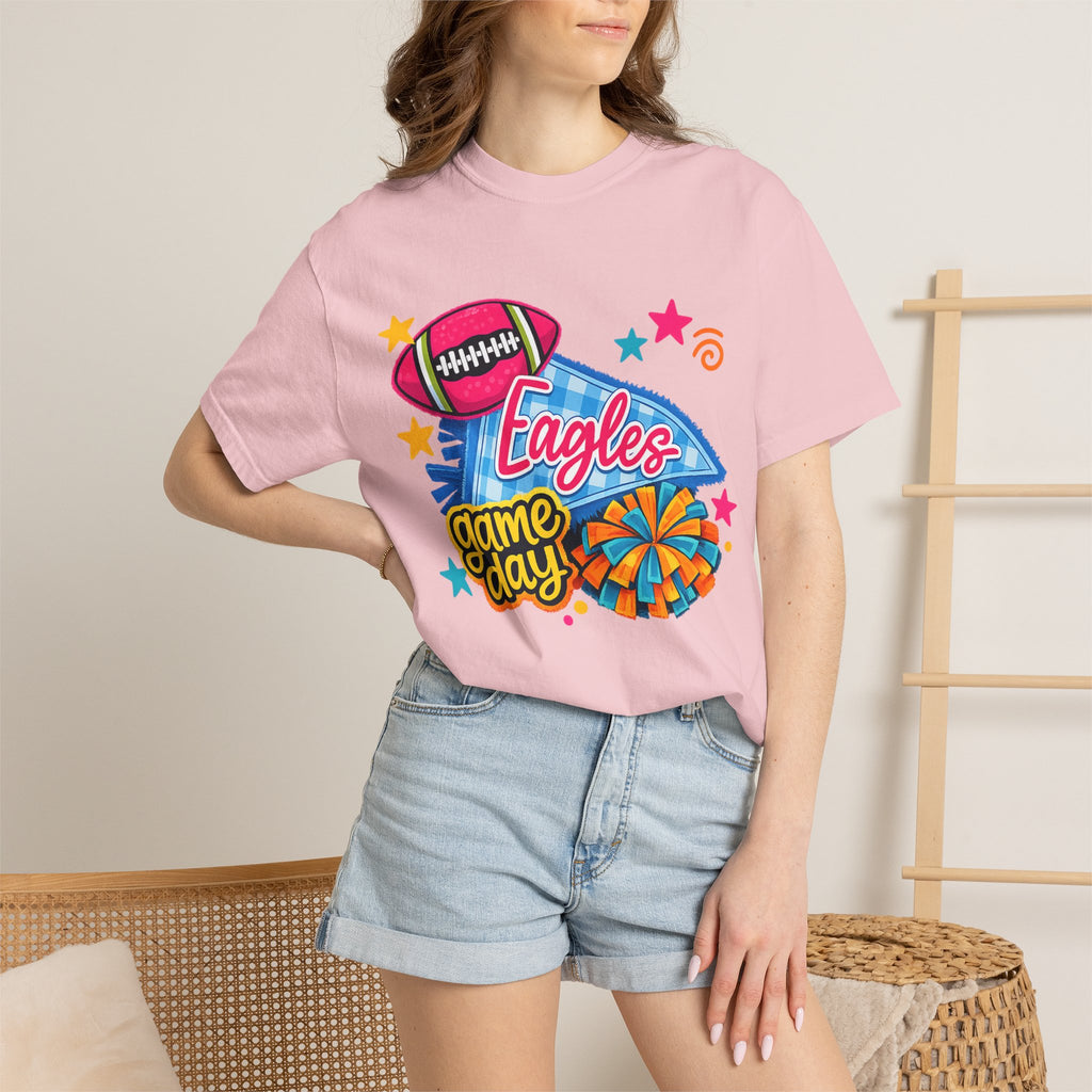 Adult Colorful Eagles Game Day T-Shirt — Football & Cheer Graphic Tee