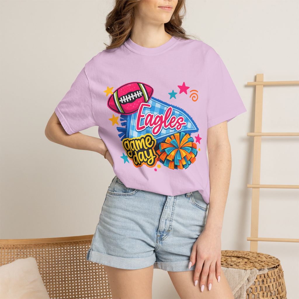 Adult Colorful Eagles Game Day T-Shirt — Football & Cheer Graphic Tee