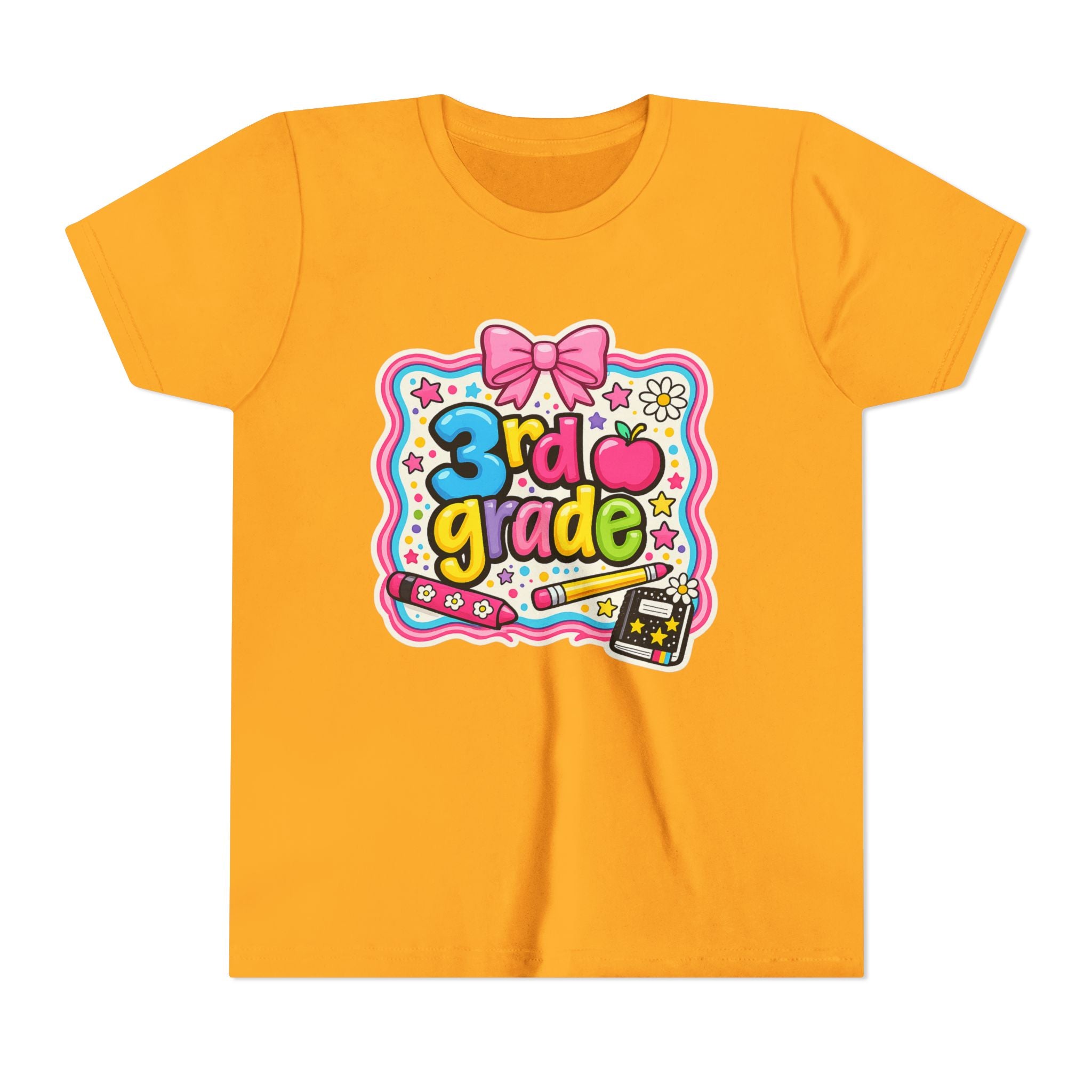 3rd Grade Cute Bow Kids Tee
