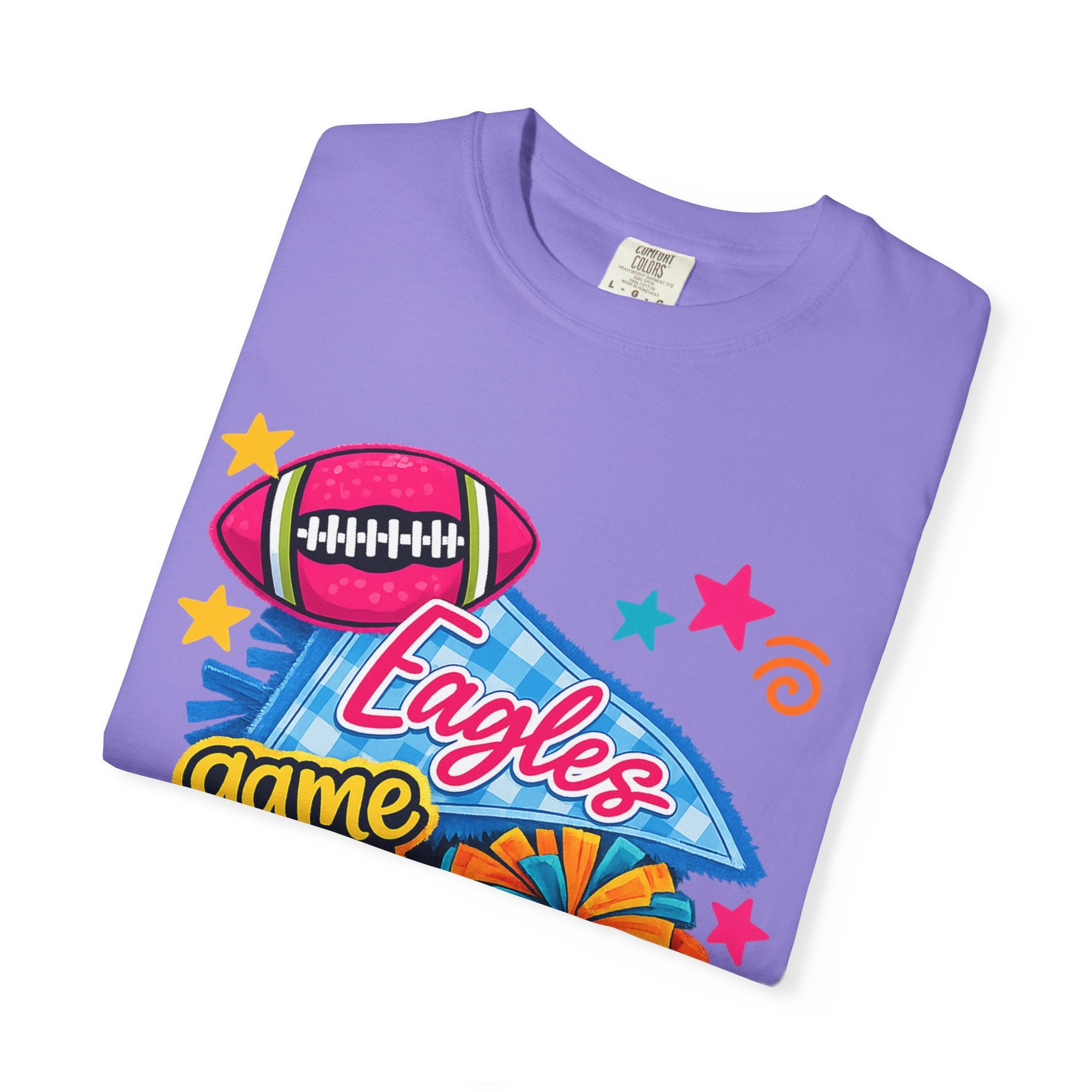 Adult Colorful Eagles Game Day T-Shirt — Football & Cheer Graphic Tee