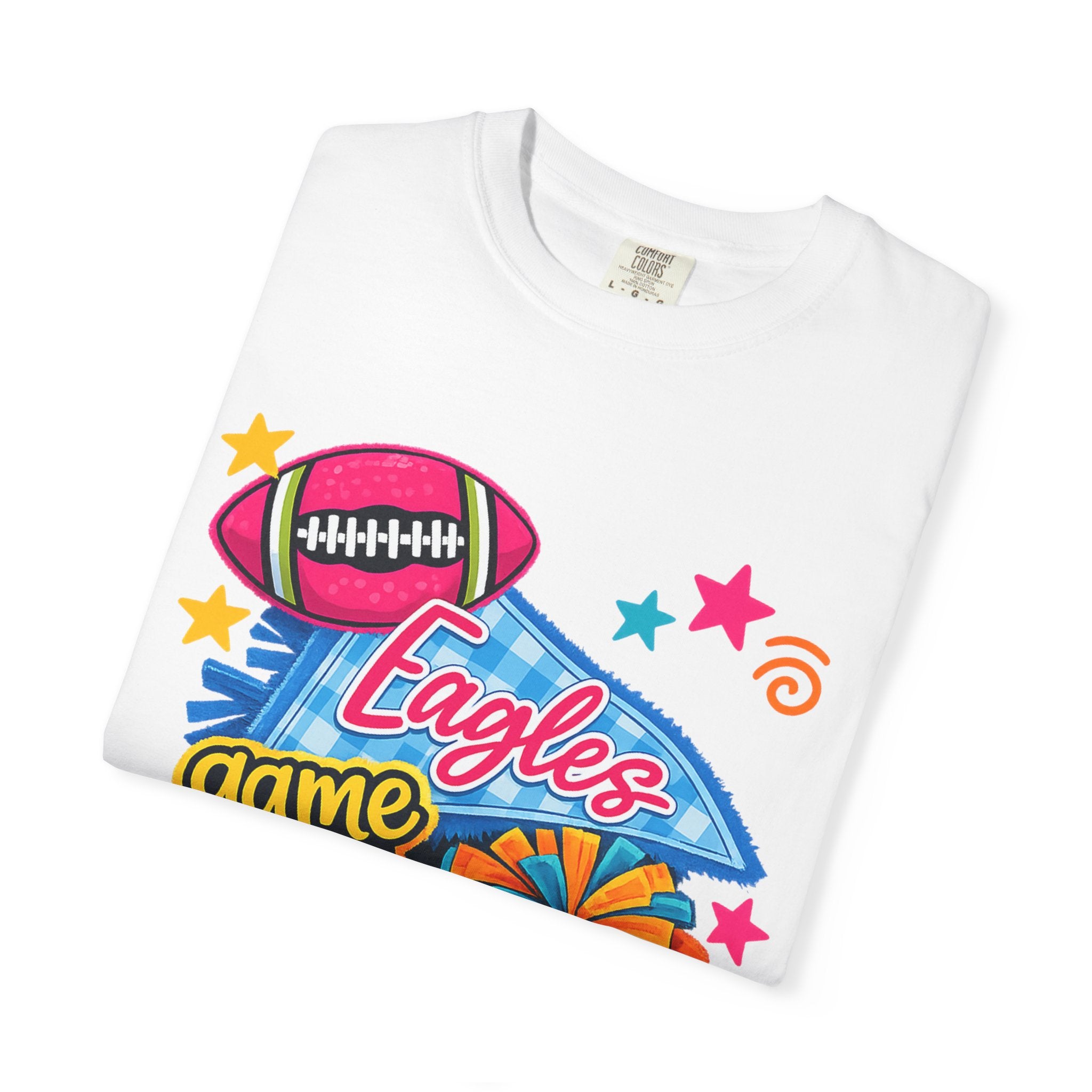 Adult Colorful Eagles Game Day T-Shirt — Football & Cheer Graphic Tee
